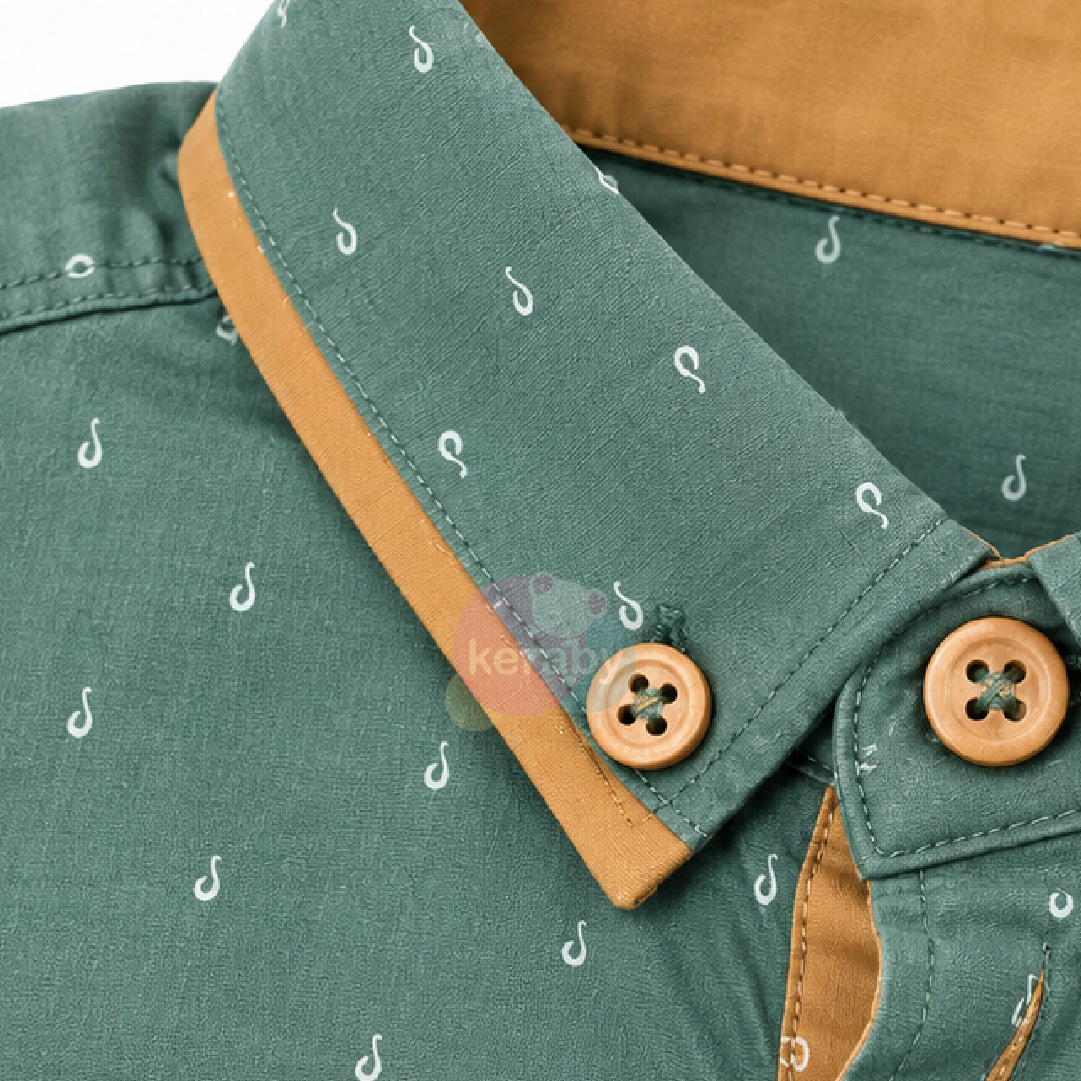 CHEMISE ML VERT-G4 — photo 2