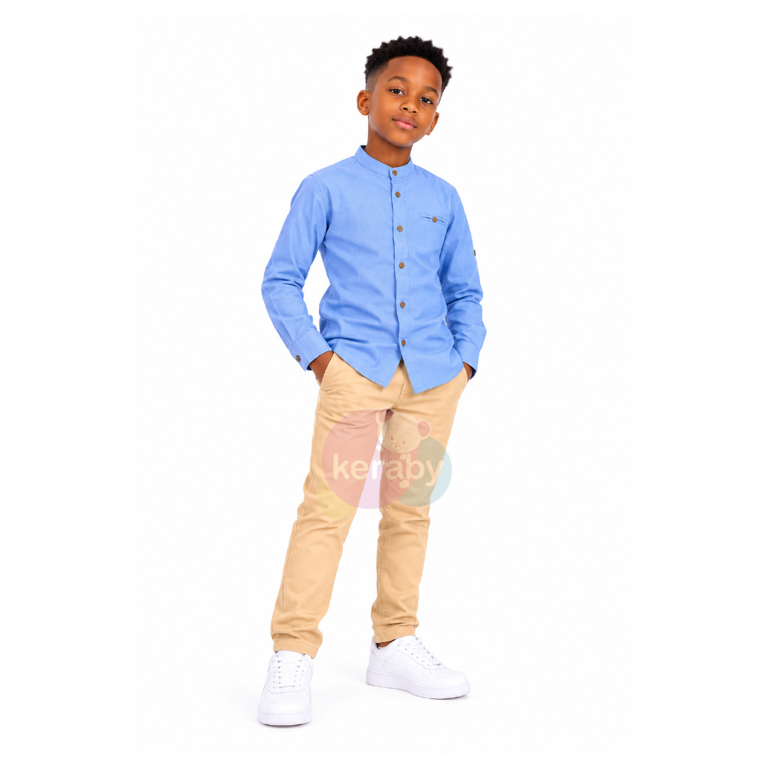 CHEMISE ML BLEU CIEL-G6 — photo 3