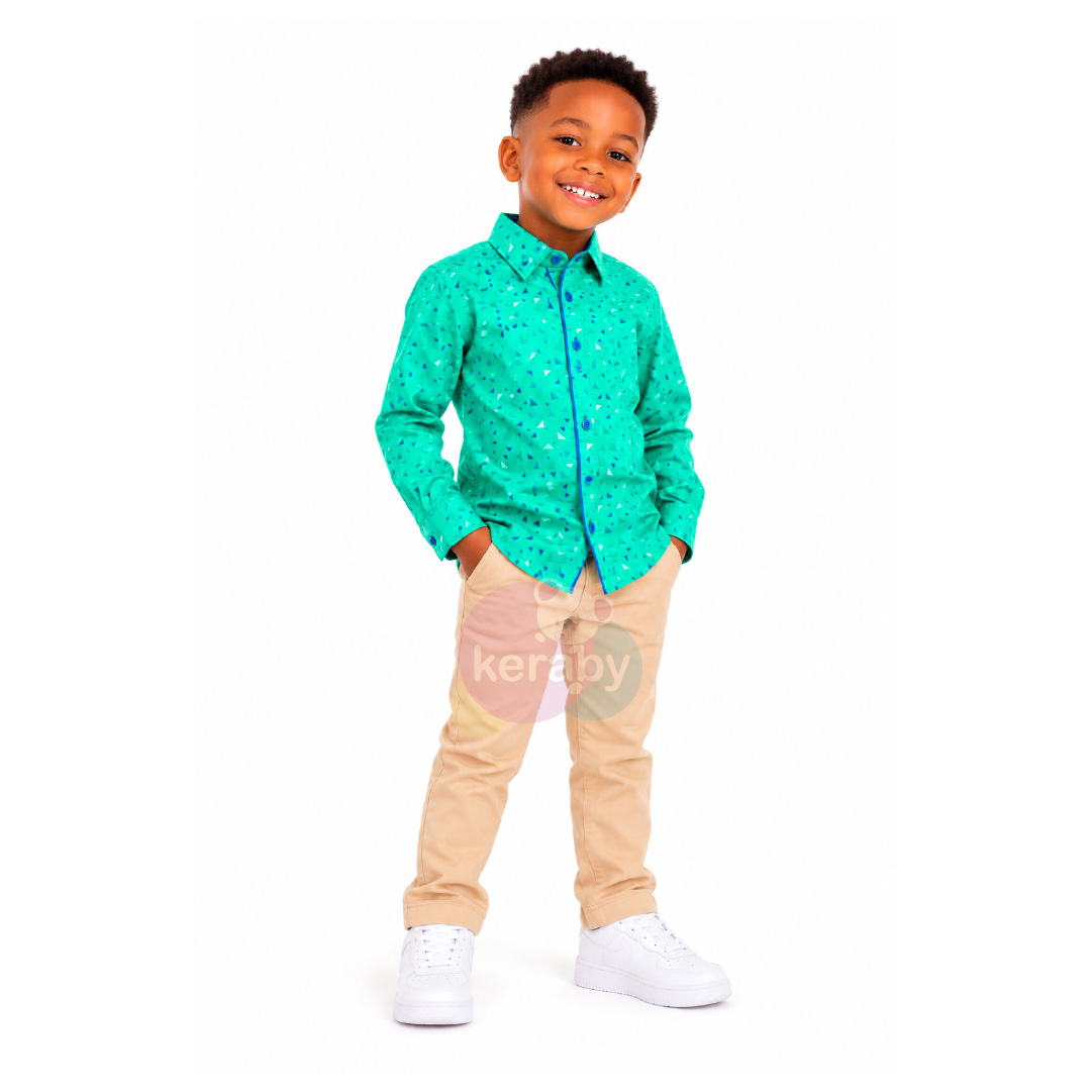 CHEMISE ML VERT-G1 — photo 4