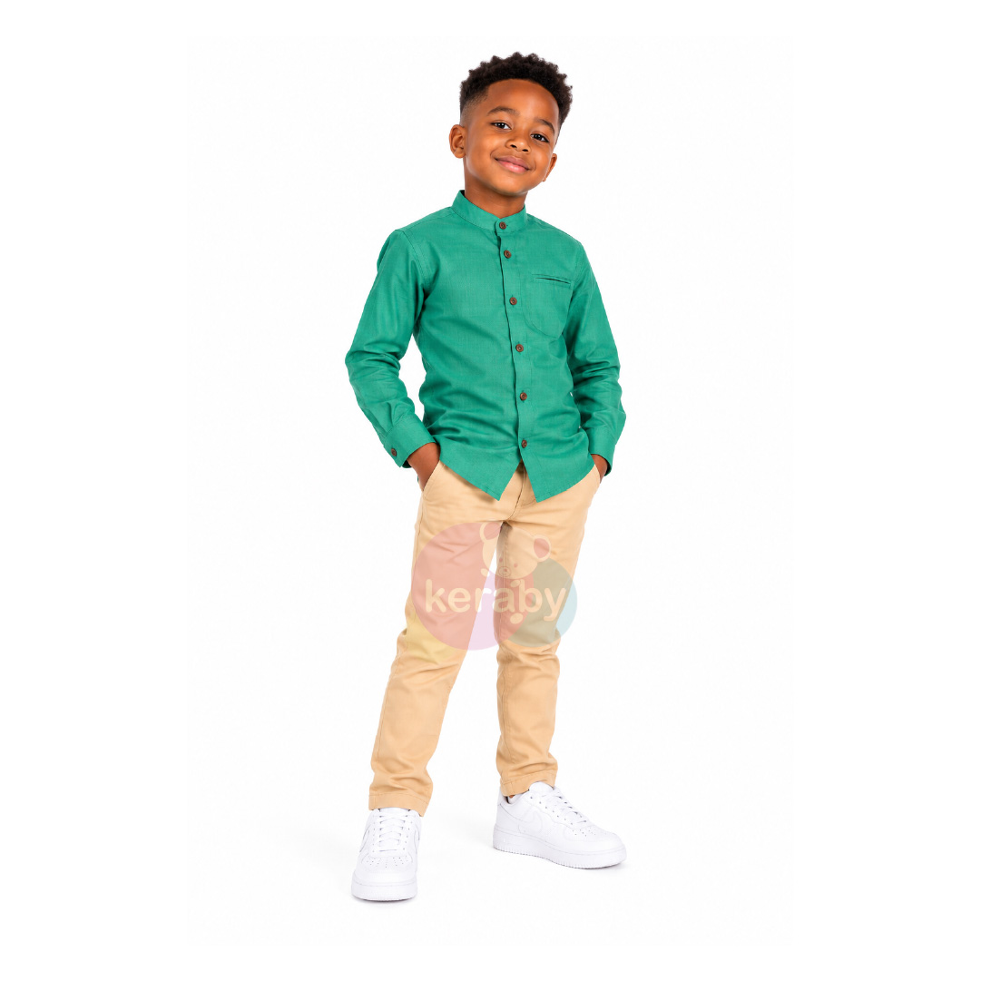 CHEMISE ML VERT-G5 — photo 3