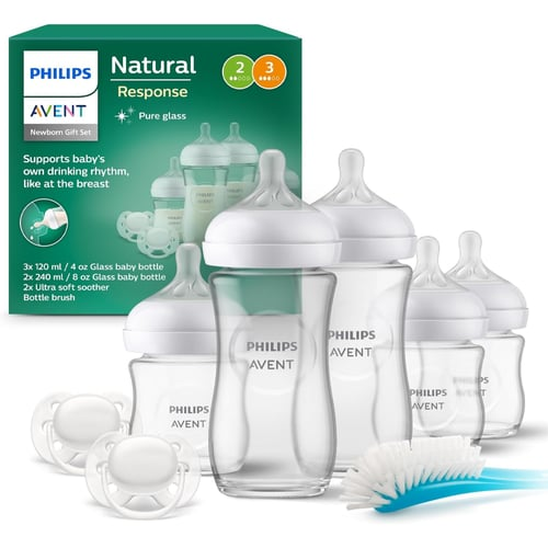 COFFRET BIBERONS AVENT LOT DE 5 EN VERRE