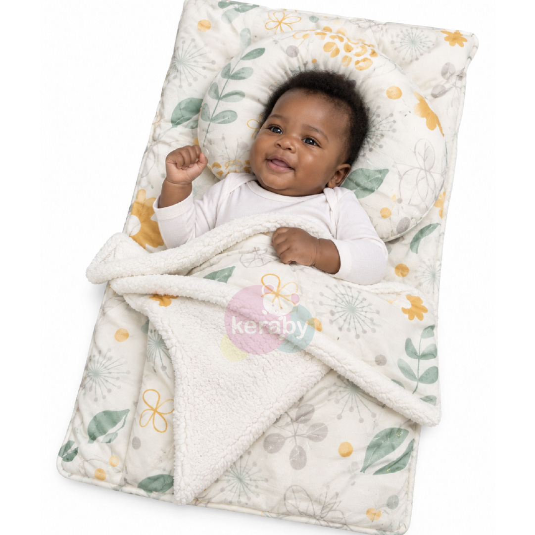 COUVERTURE+CALE TETE FLEURI BABY GROWN — photo 2