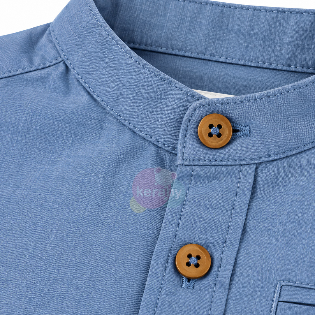 CHEMISE ML BLEU-G7 — photo 2