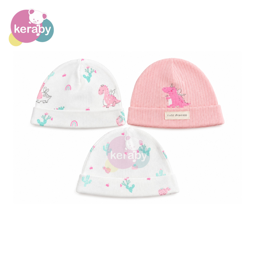BONNET LOT DE 3 CUTE PRINCESS