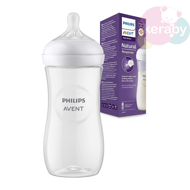 BIBERON AVENT NATURAL 330ML EN EN PLASTIQUE
