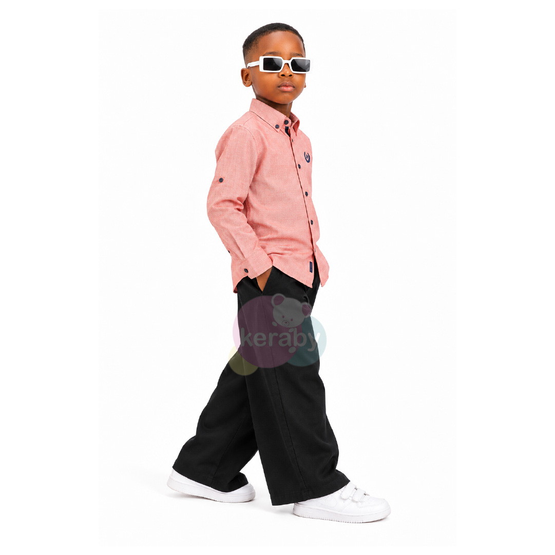 CHEMISE ML SAUMON — photo 3
