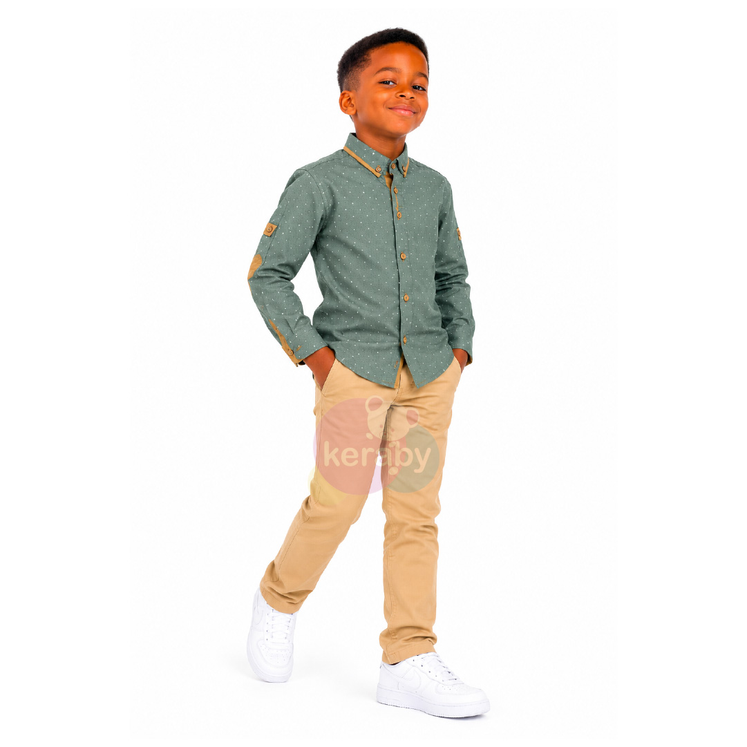 CHEMISE ML VERT-G4 — photo 3