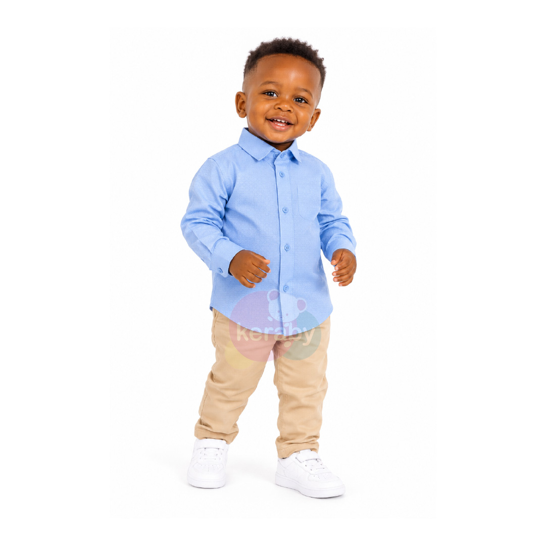 CHEMISE ML BLEU CIEL-G2 — photo 4