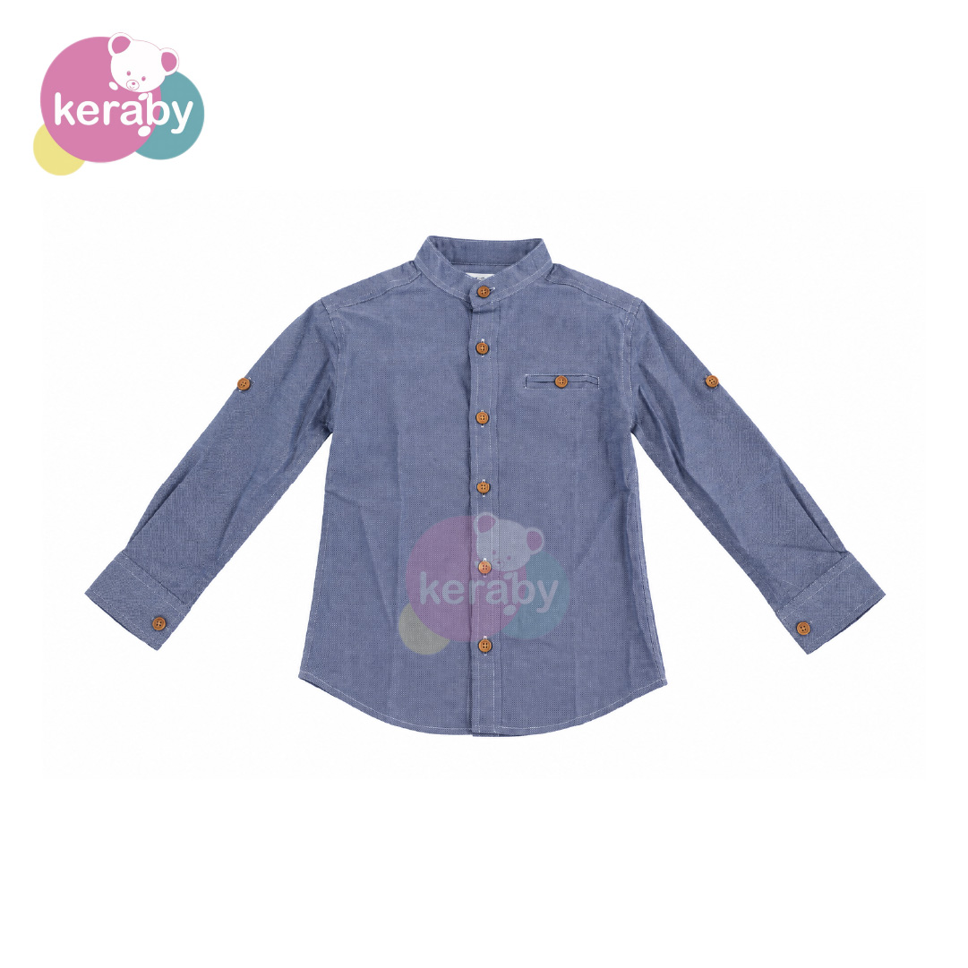 CHEMISE ML BLEU-G8