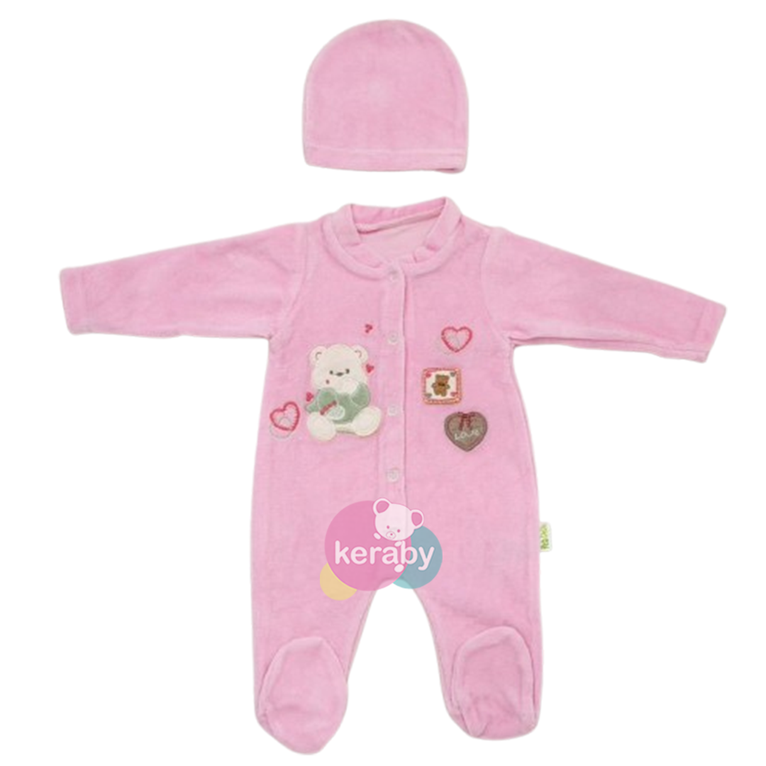 GRENOUILLERE VELOUR BBL+BONNET FILLE-F6