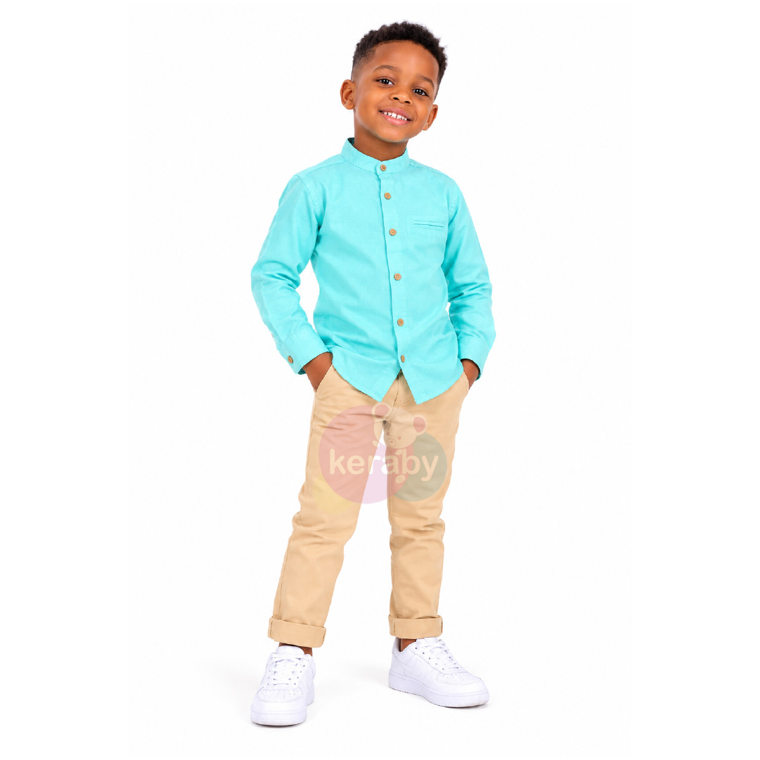 CHEMISE ML VERT-G6 — photo 4