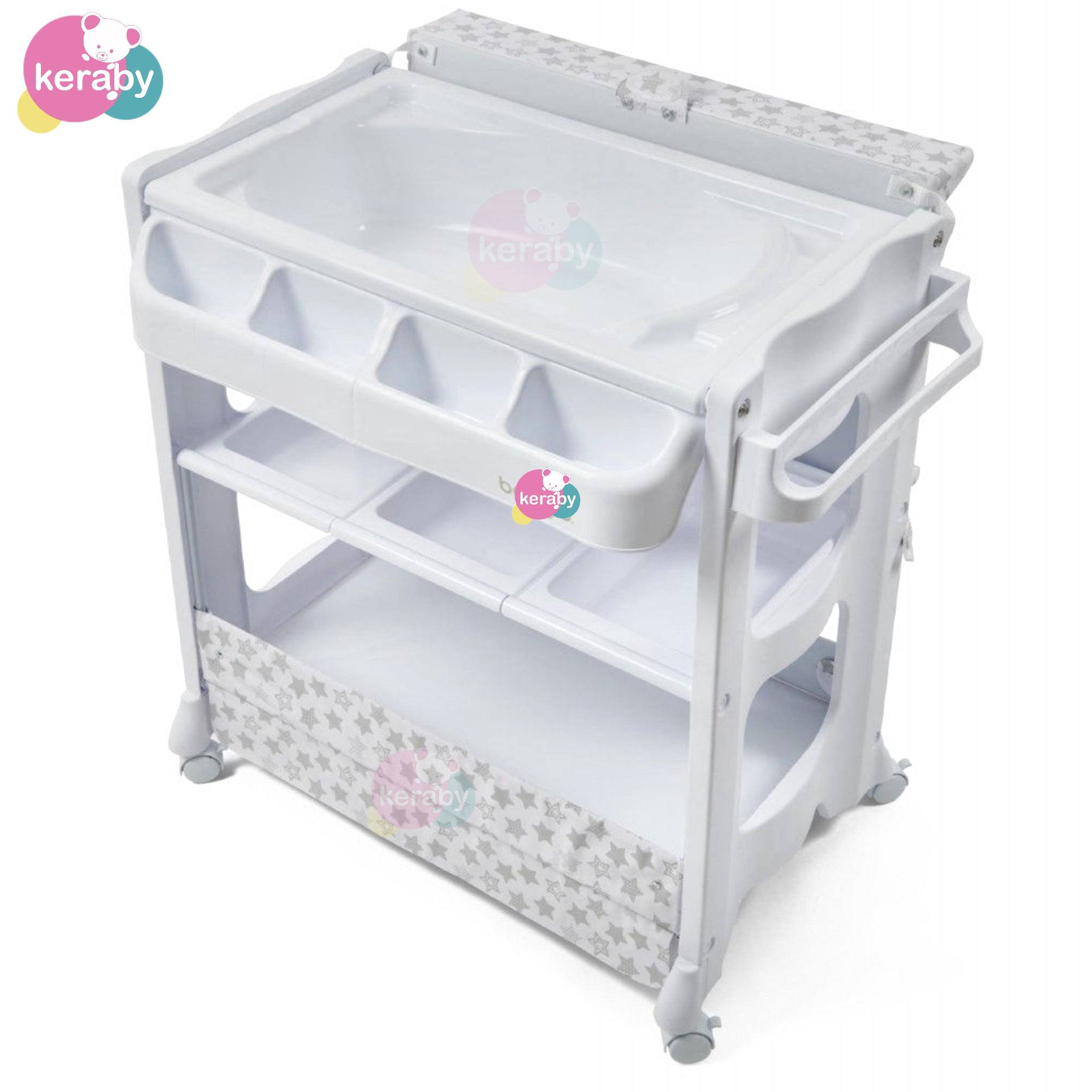 BAIGNOIRE HAUTE + MATELAS A LANGER  BLANC-GRIS — photo 2