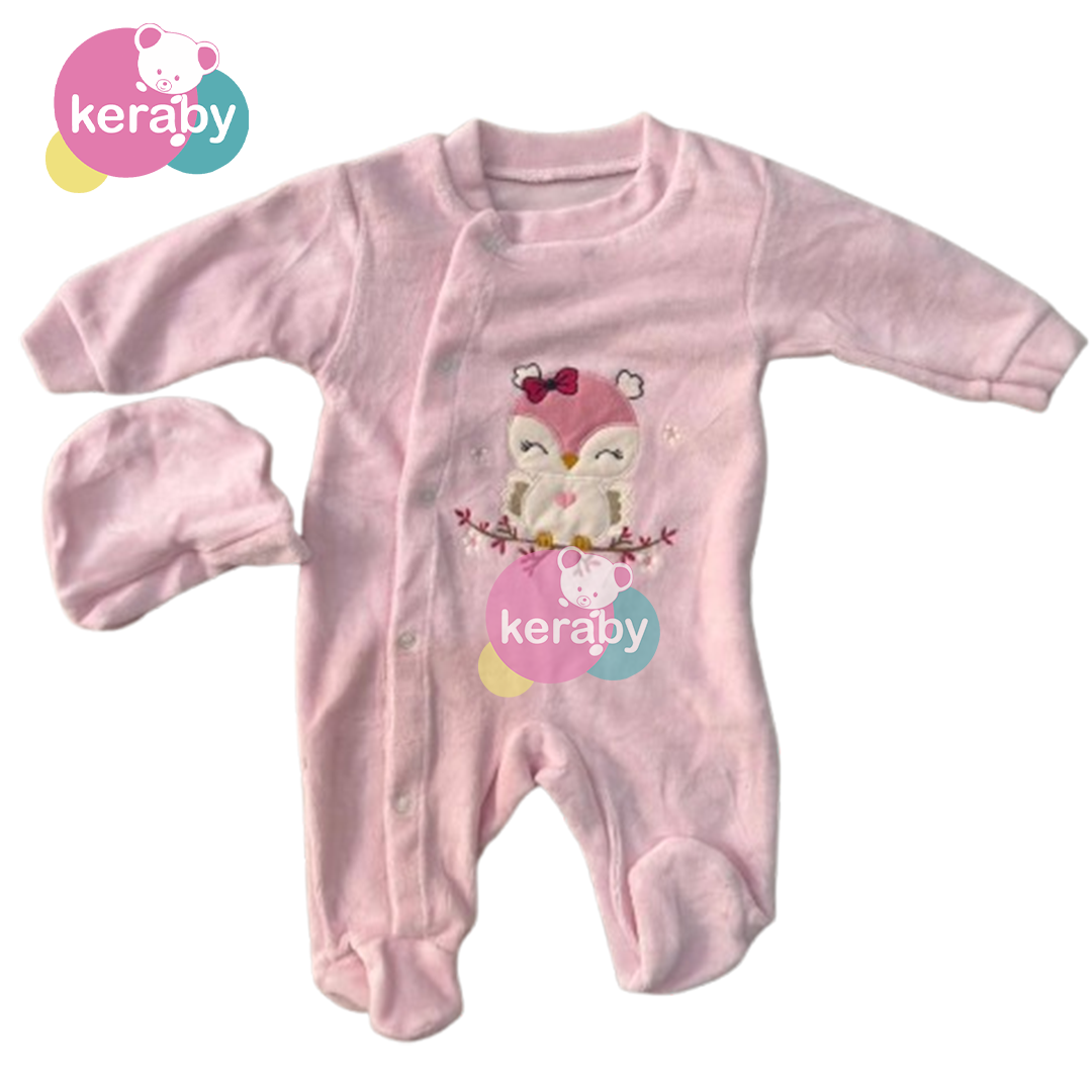 GRENOUILLERE  NF HIBOUX EN VELOU+BONNET