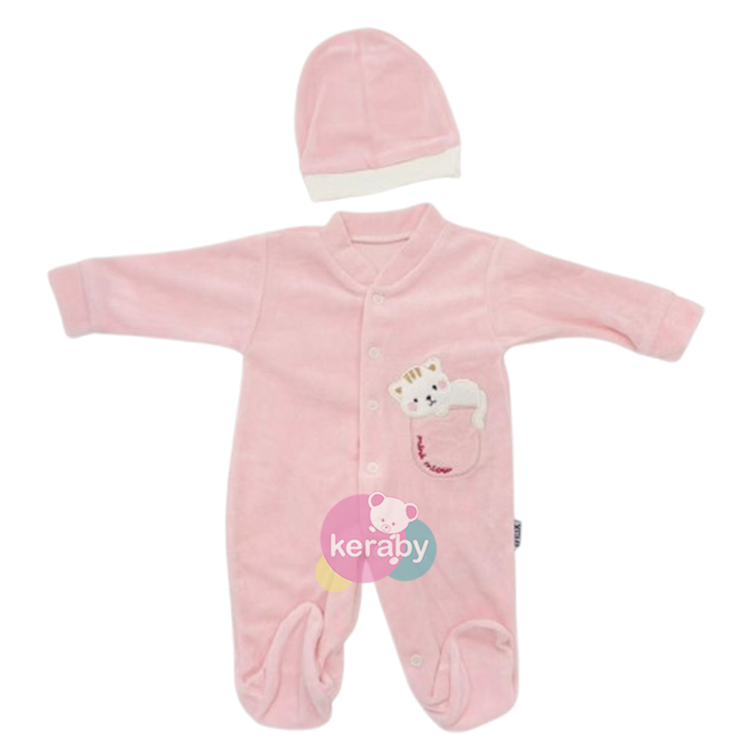 GRENOUILLERE VELOUR BBL+BONNET FILLE-F5
