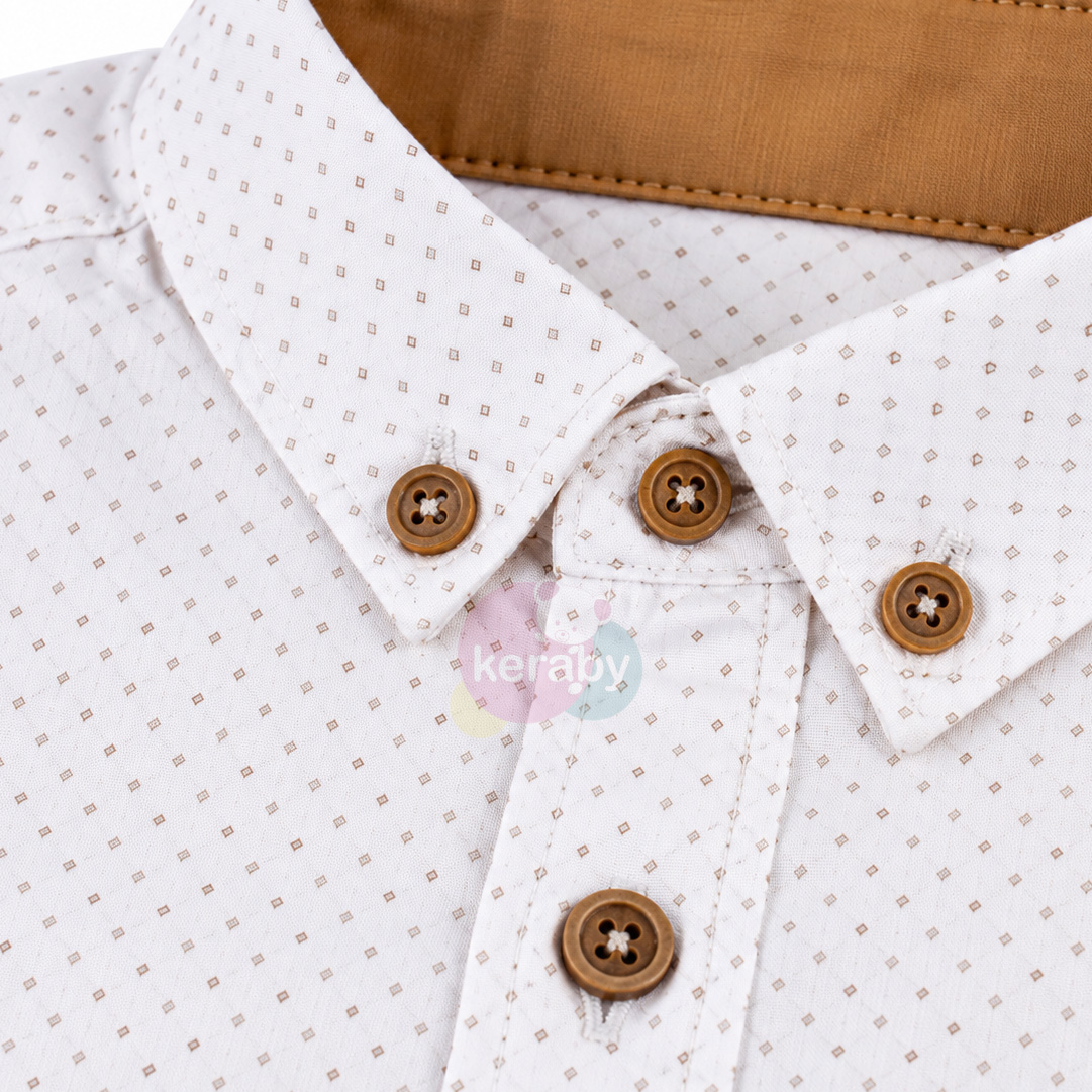 CHEMISE ML BLANC BEIGE-G1 — photo 2
