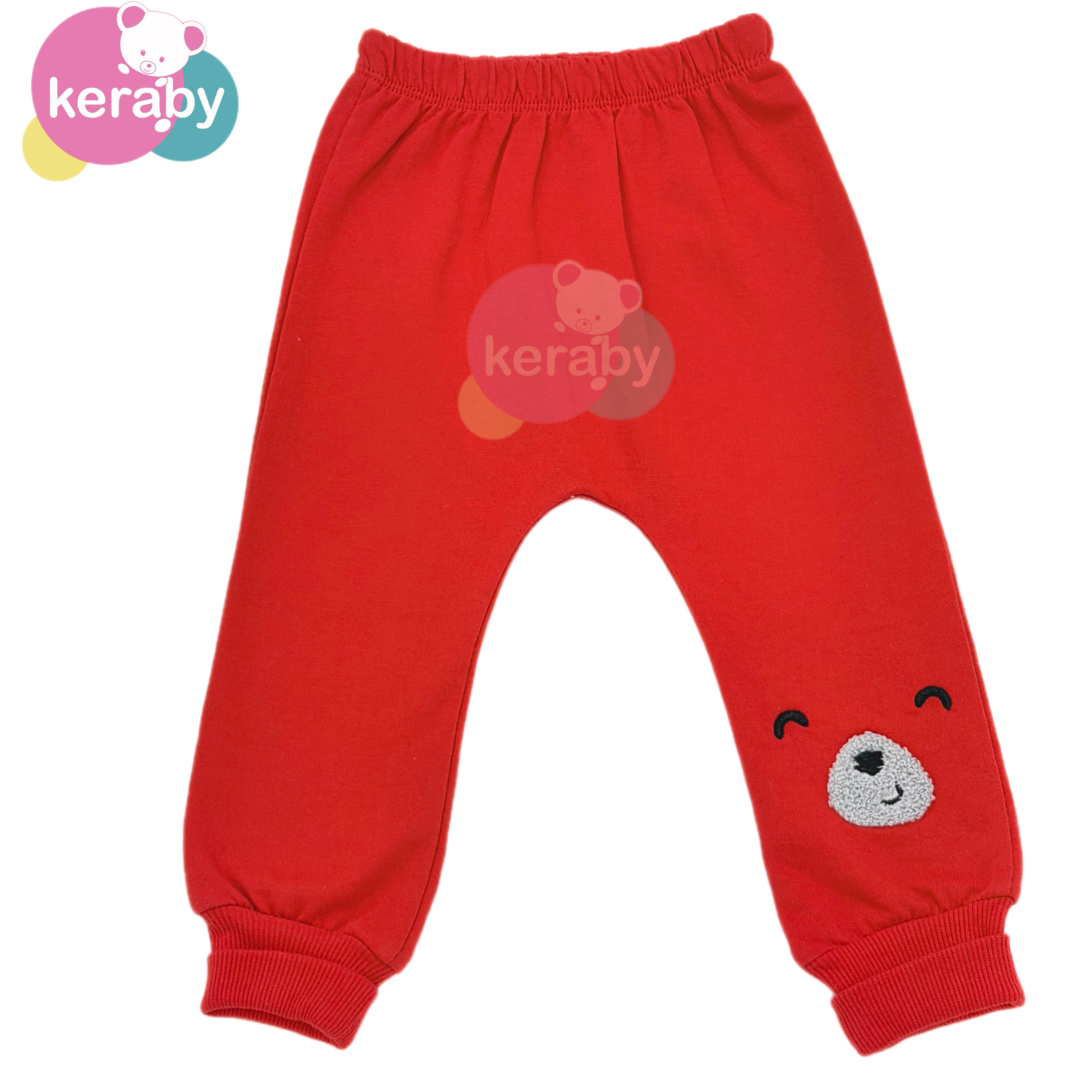 Ensemble Bébé Mini Baby" – Sweat Ivoire & Pantalon Rouge Ourson — photo 3