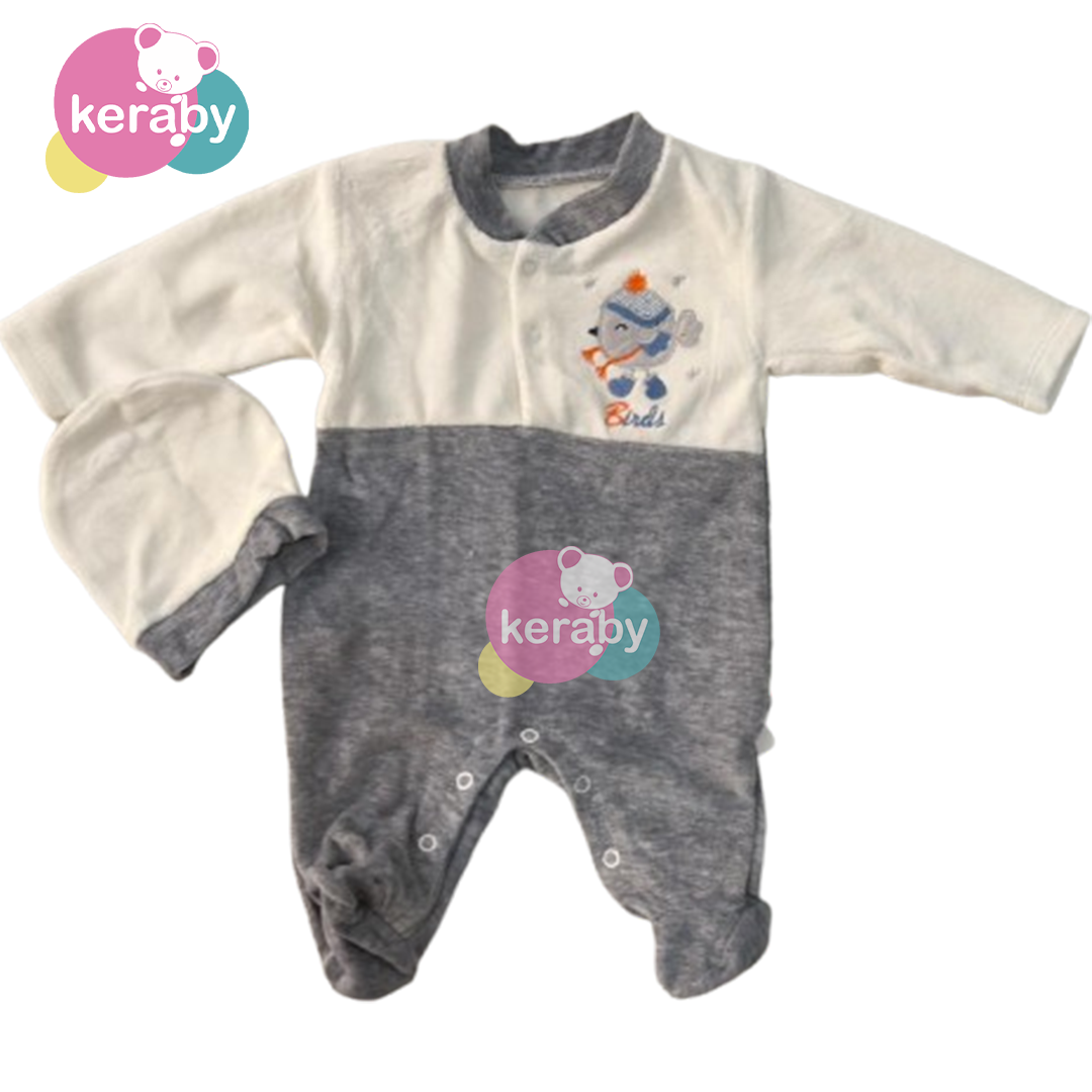 GRENOUILLERE  NF BIRDS EN VELOU+BONNET