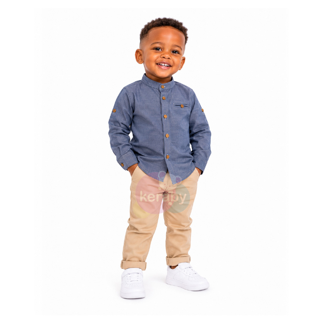 CHEMISE ML BLEU-G8 — photo 2