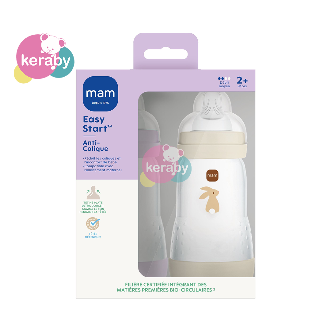 BIBERON MAM EASY START LOT DE 2 + SUCETTE
