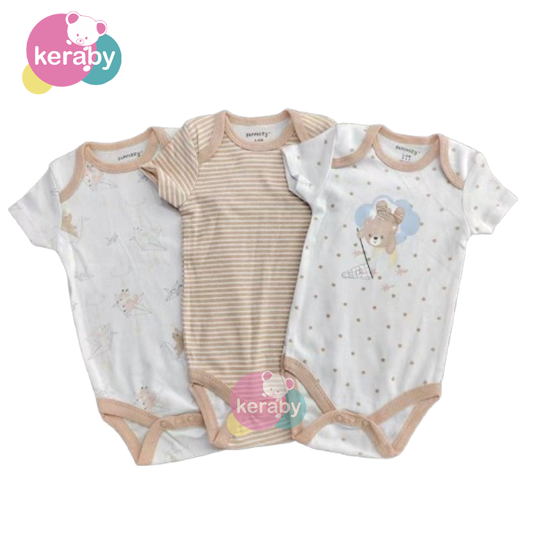 BODY MANCHE COURTE LOT DE 3 MIXTE-M19