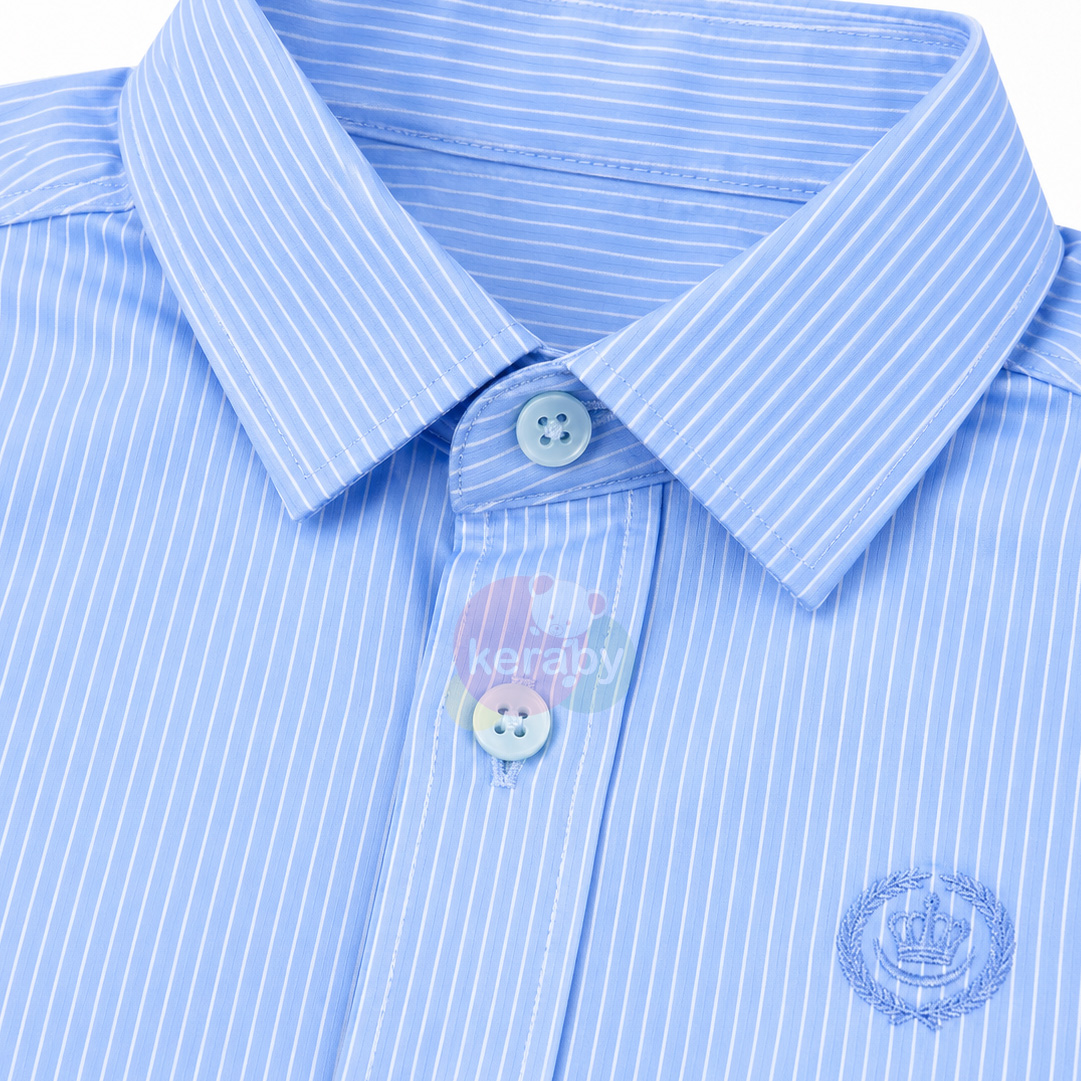 CHEMISE ML BLEU CIEL-G4 — photo 2