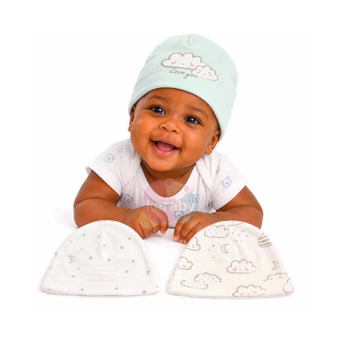 BONNET LOT DE 3 LOVE YOU — photo 3