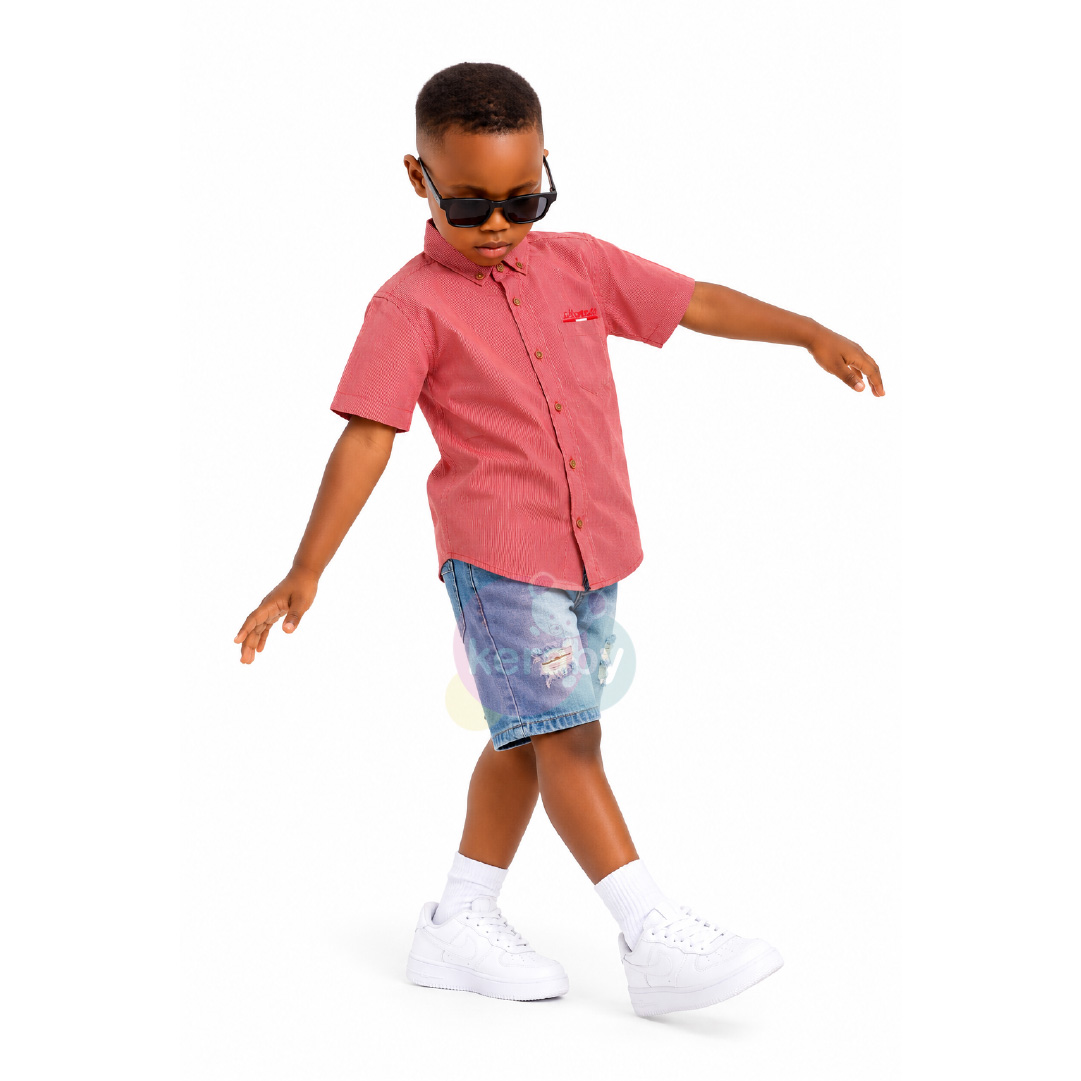 CHEMISE MC ROUGE-G1 — photo 3