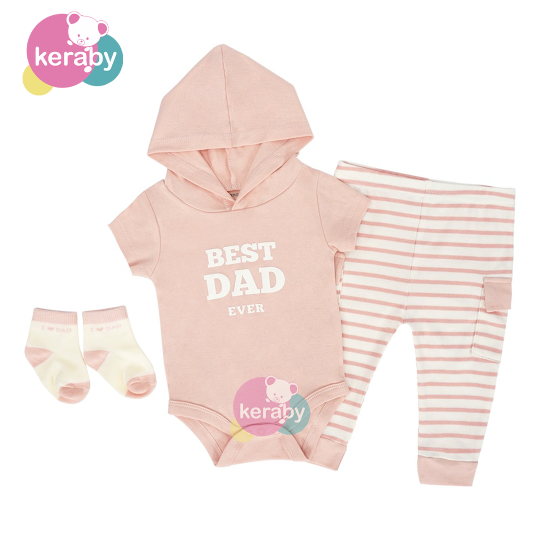 ENSEMBLE BEBE 3PCS BEST DAD EVER