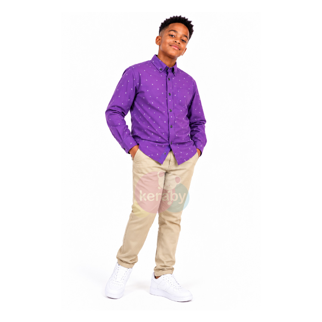 CHEMISE ML VIOLET-G1 — photo 3