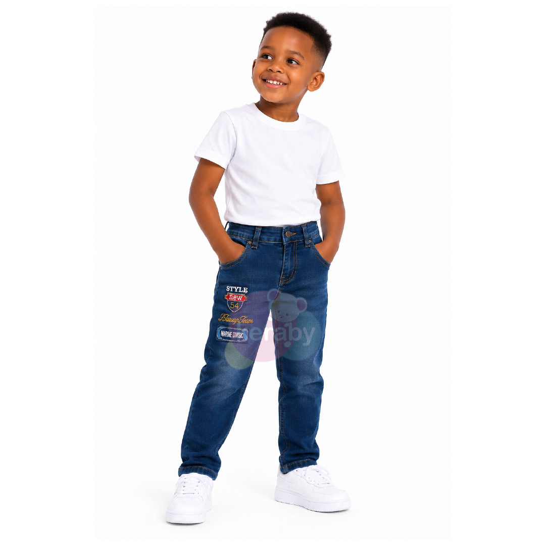 PANTALON JEANS BLEU-G5 — photo 4