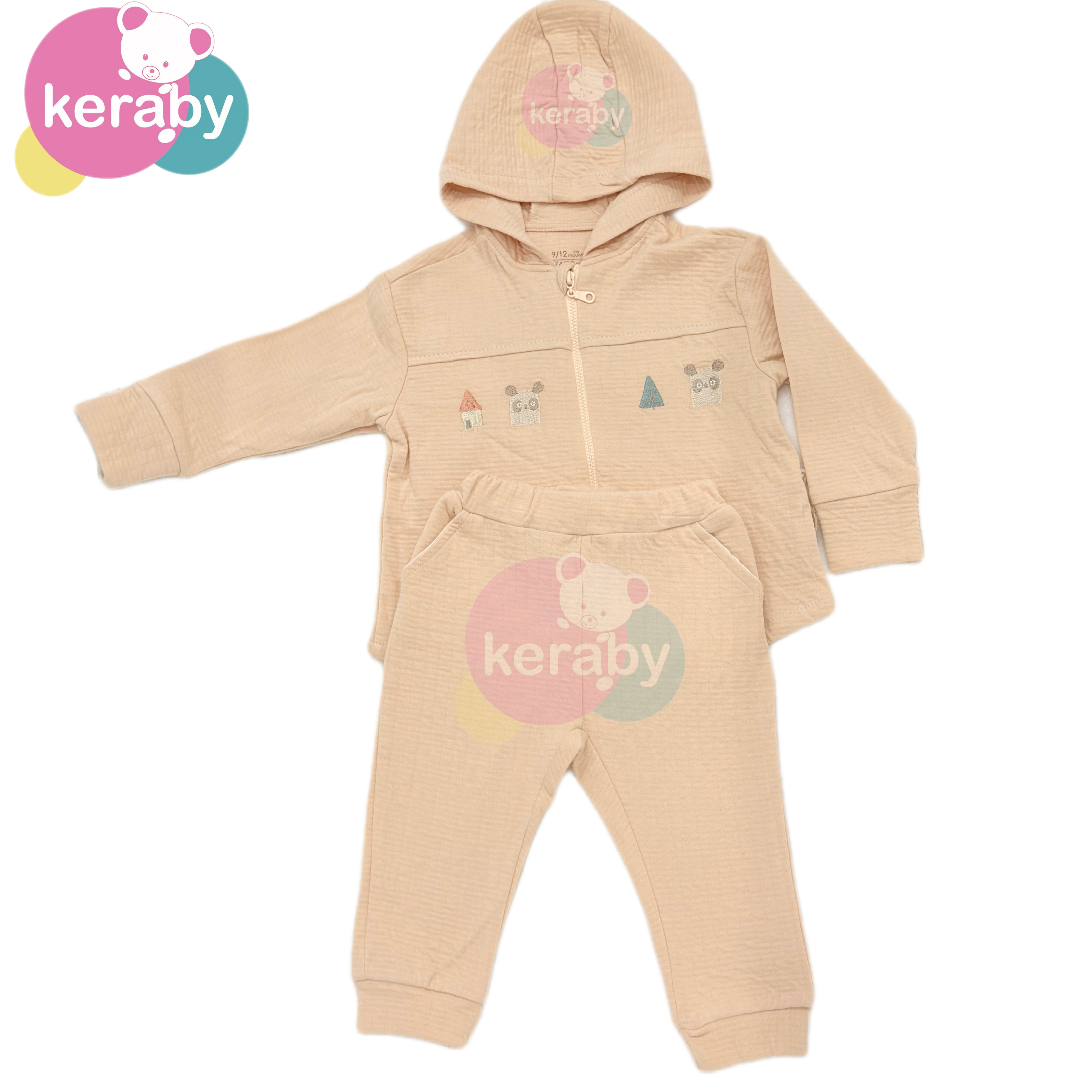 Ensemble 3 Pièces Zippé – Beige Abricot