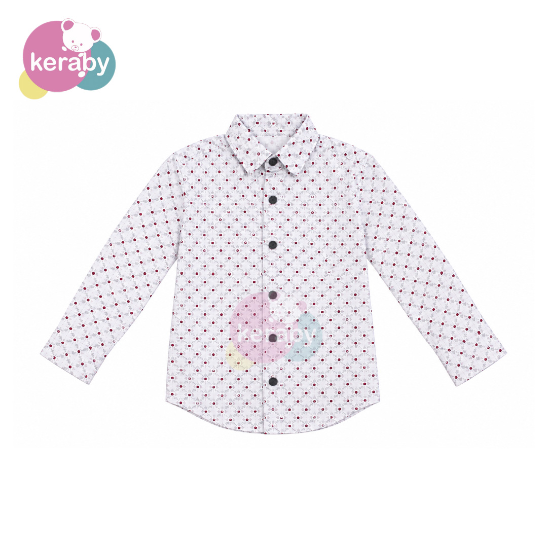 CHEMISE ML BLANC ROUGE