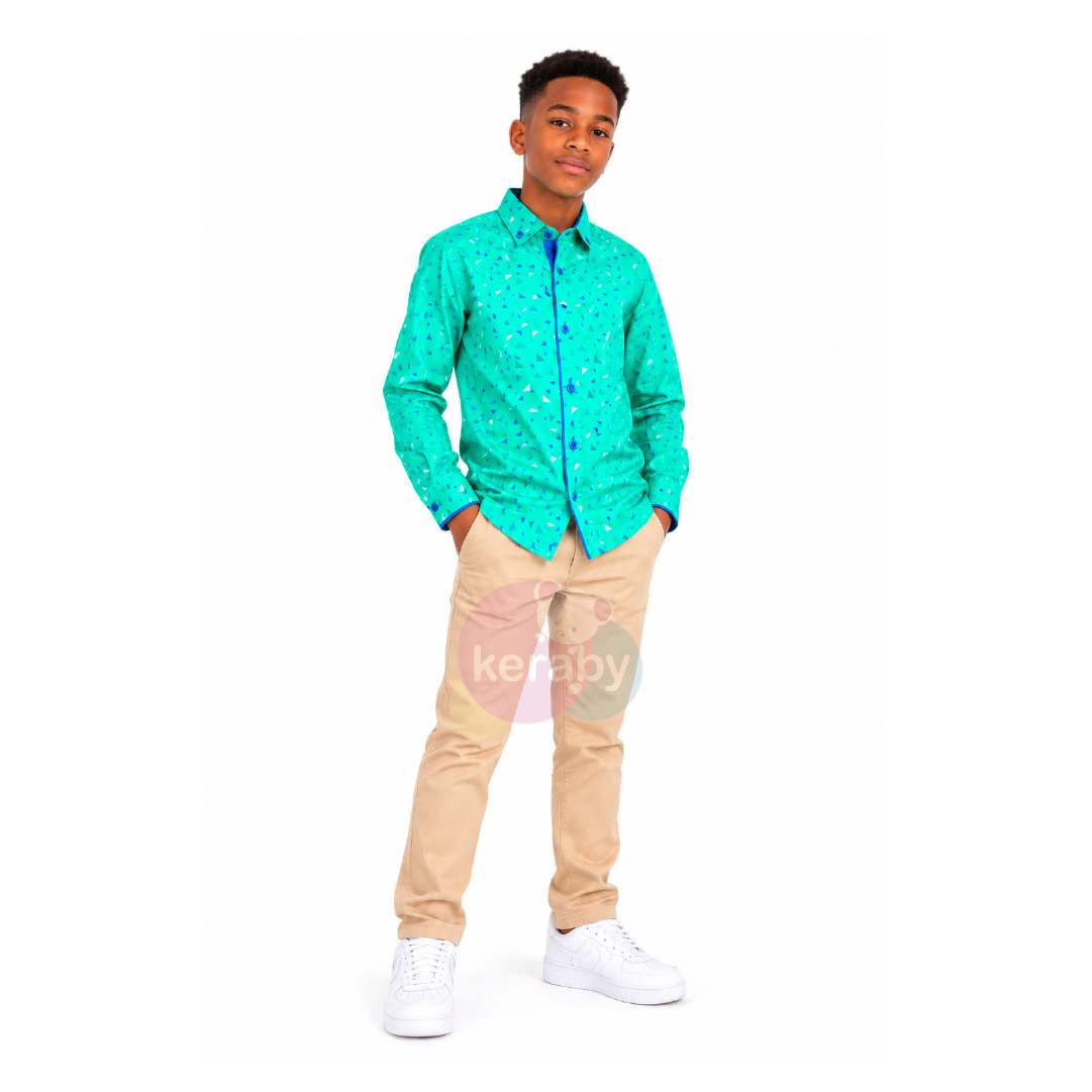 CHEMISE ML VERT-G1 — photo 2