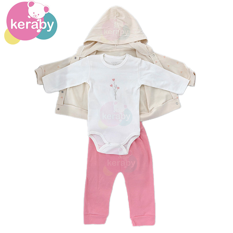 ENSEMBLE BEBE 3PCS CARDIGAN-F1