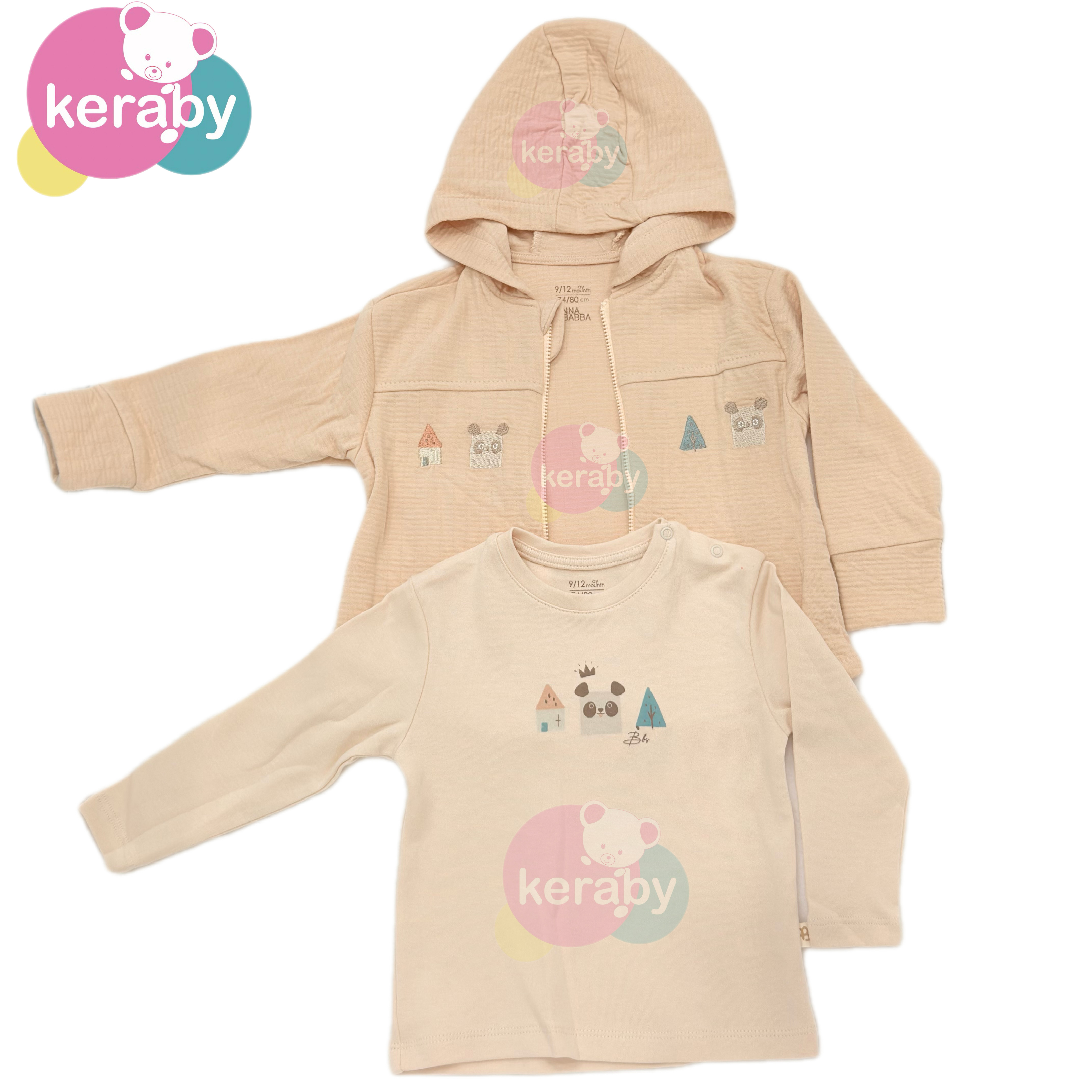 Ensemble 3 Pièces Zippé – Beige Abricot — photo 2