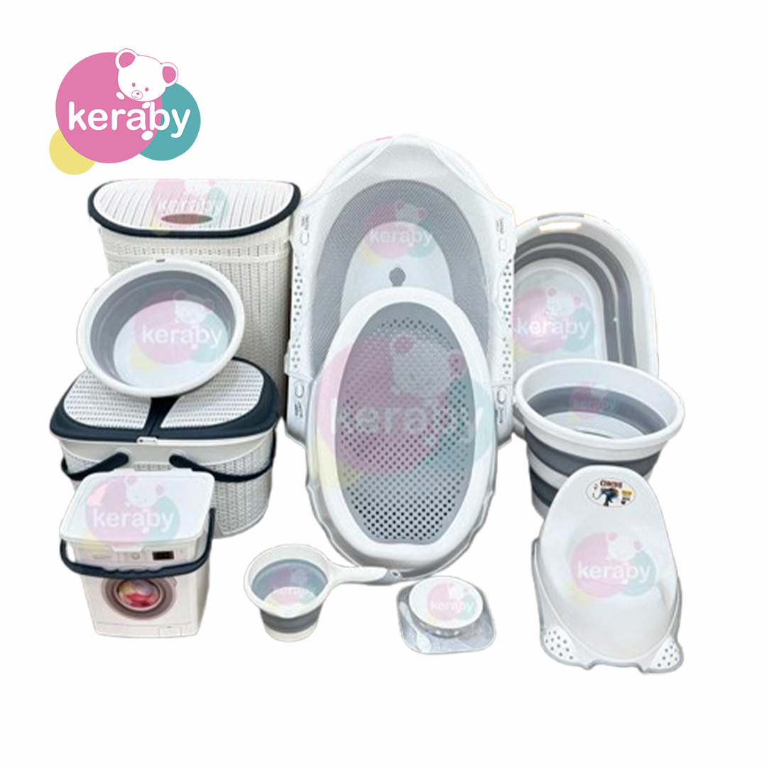 BAIGNOIRE PLIABLE + ACCESSOIRES