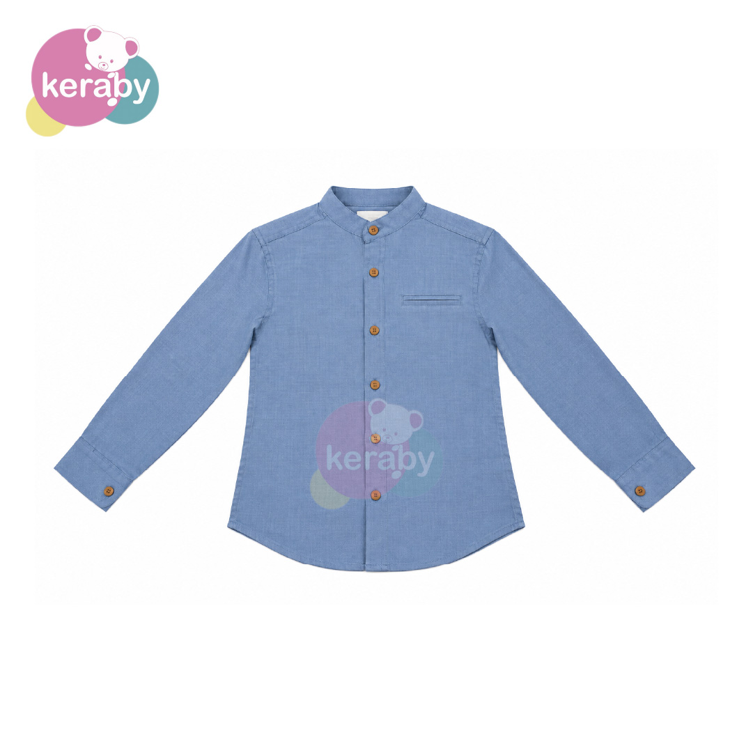 CHEMISE ML BLEU-G7
