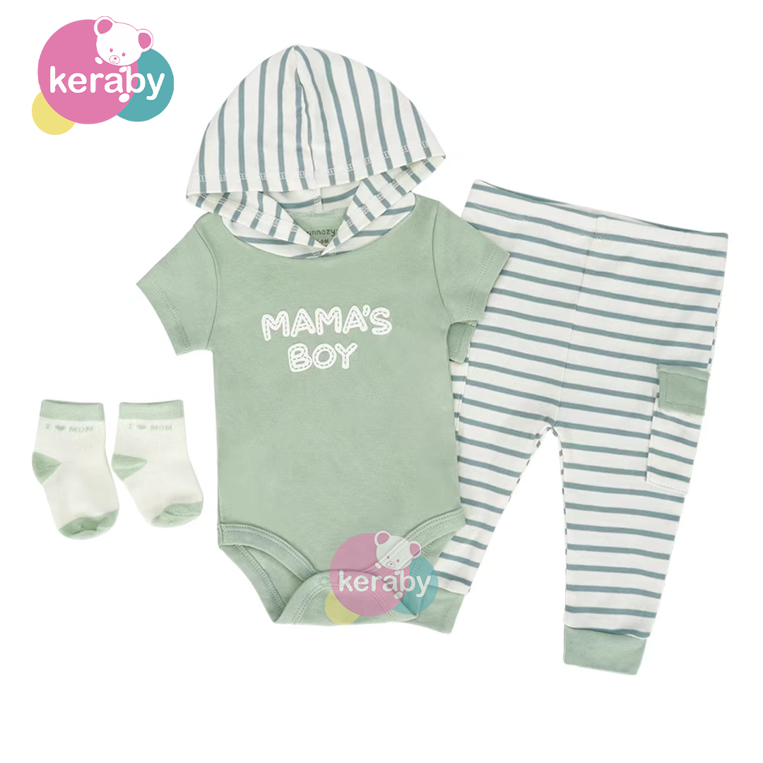 ENSEMBLE BEBE 3 PIECES MAMA S BOY