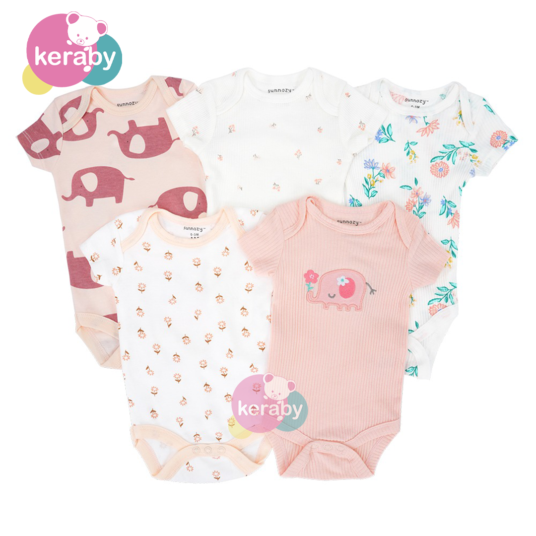 BODY MANCHE COURTE  LOT DE 5  ELEPHANT
