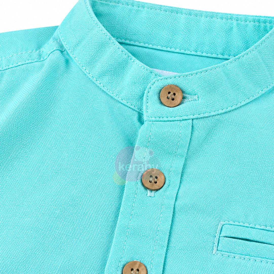 CHEMISE ML VERT-G6 — photo 3