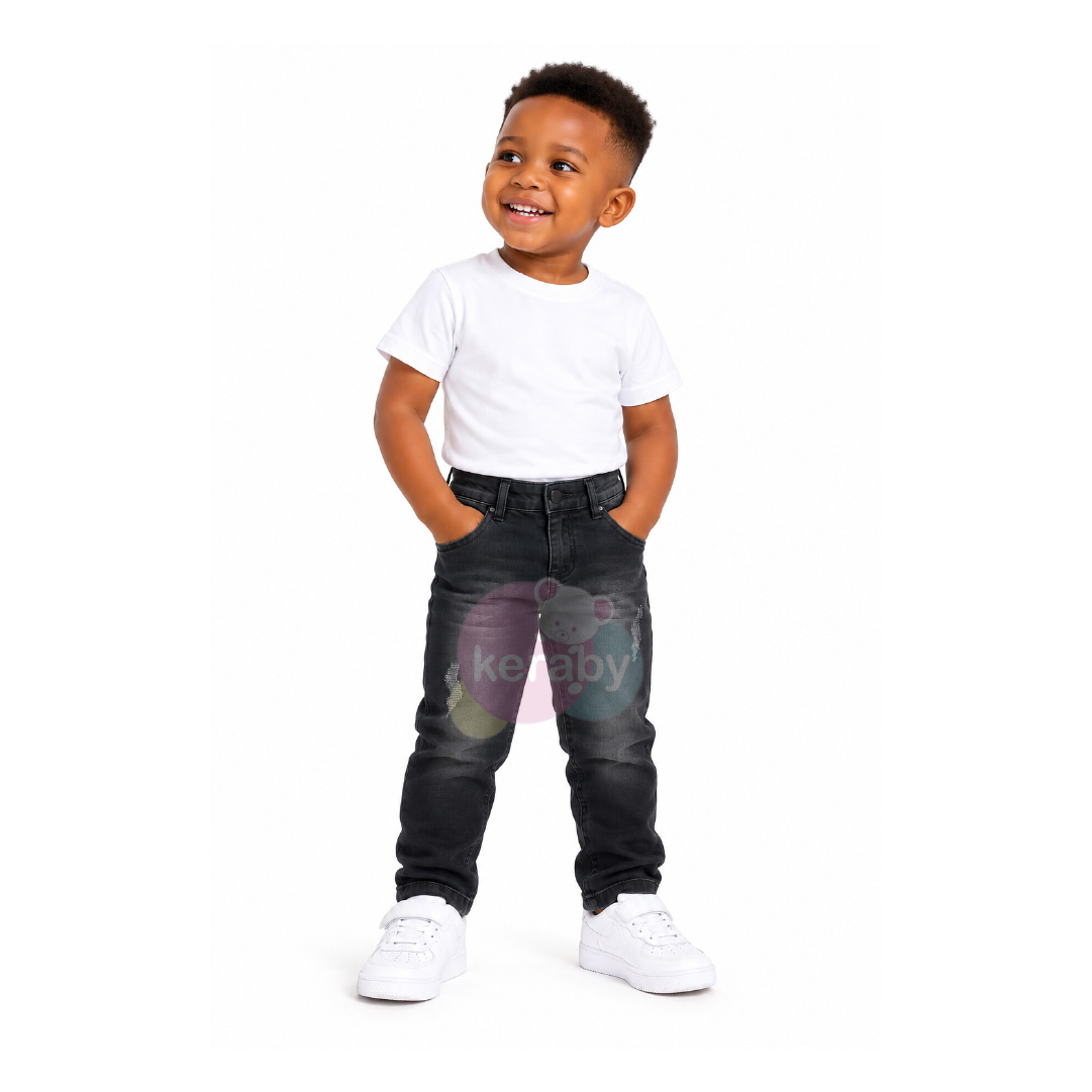 PANTALONS JEANS NOIR-G1 — photo 4