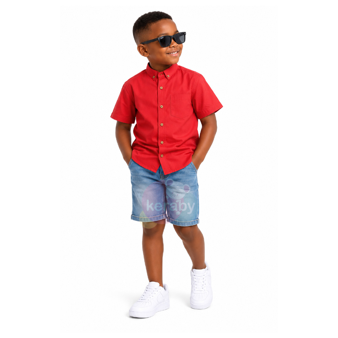 CHEMISE MC ROUGE-G3 — photo 3