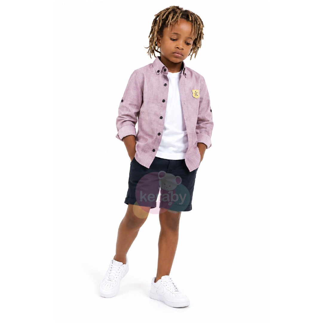 CHEMISE ML BORDEAU — photo 3