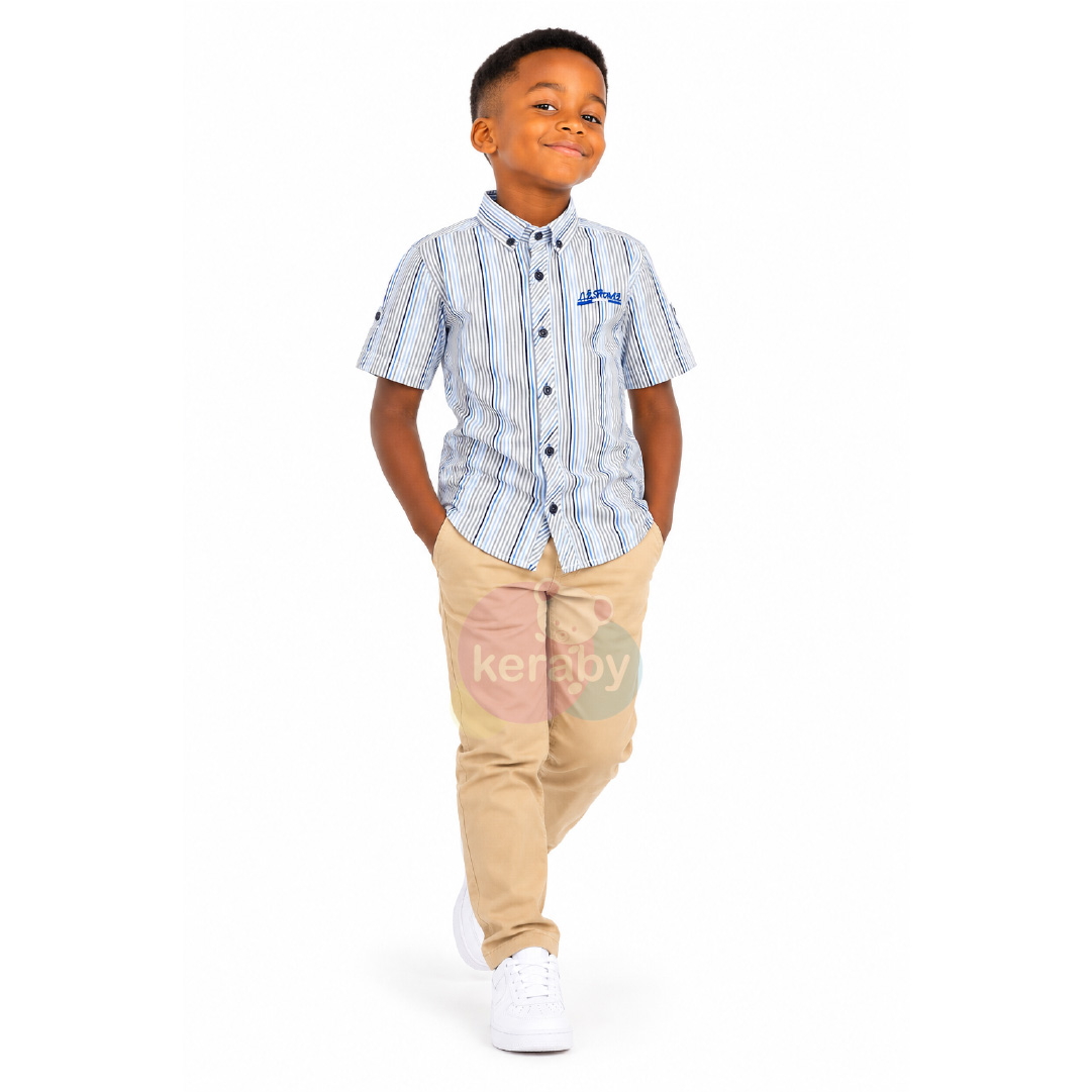 CHEMISE MC GRIS BLEU-G1 — photo 3
