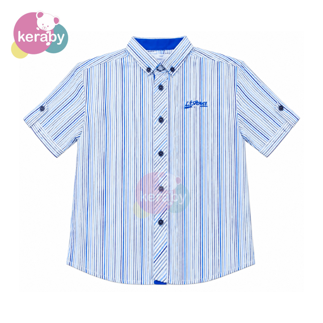 CHEMISE MC GRIS BLEU-G1