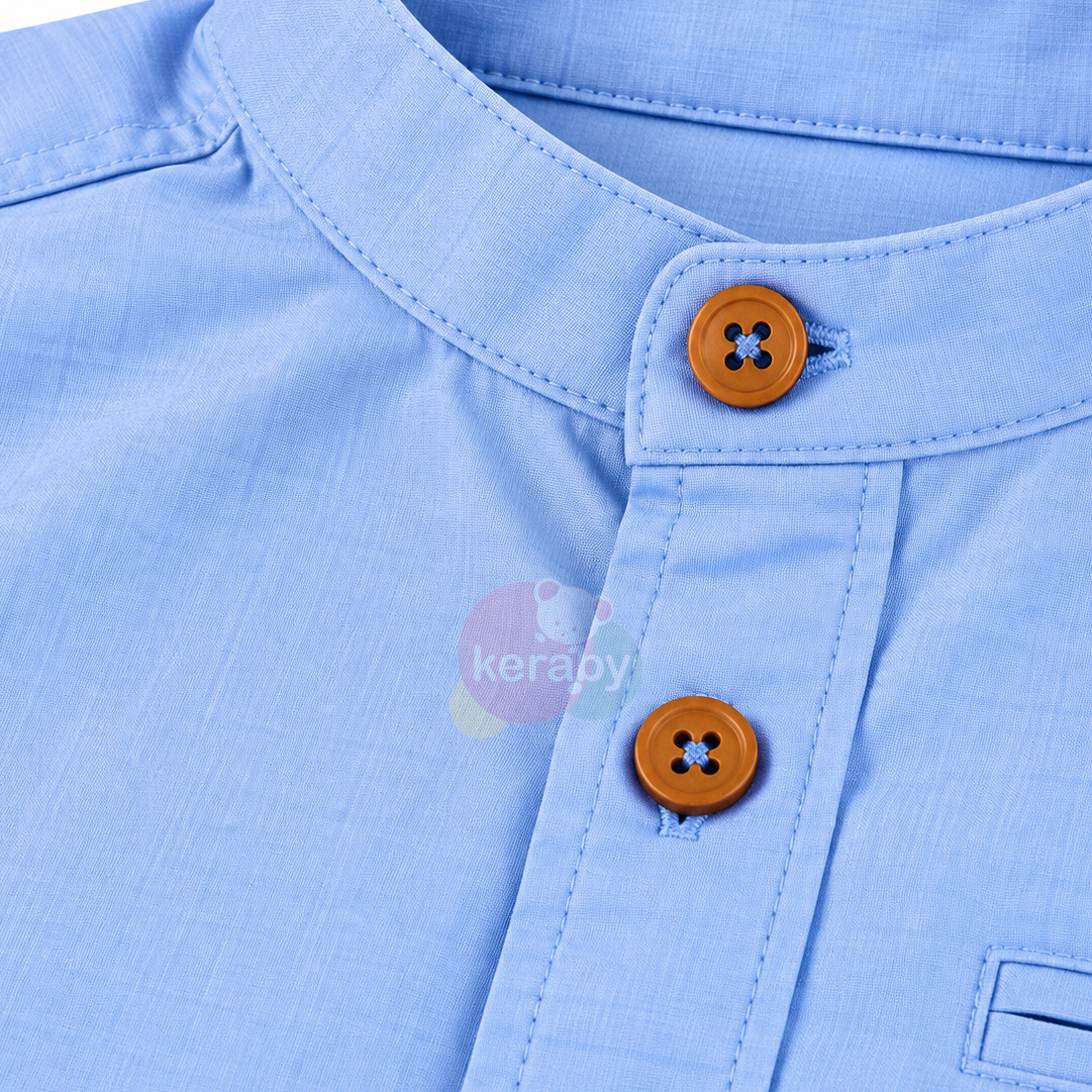 CHEMISE ML BLEU CIEL-G6 — photo 2