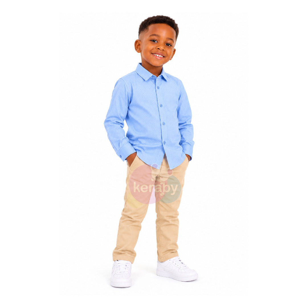 CHEMISE ML BLEU CIEL-G2 — photo 2