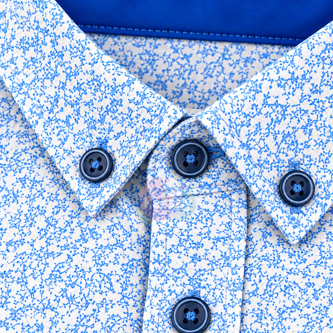 CHEMISE MC BLEU — photo 2