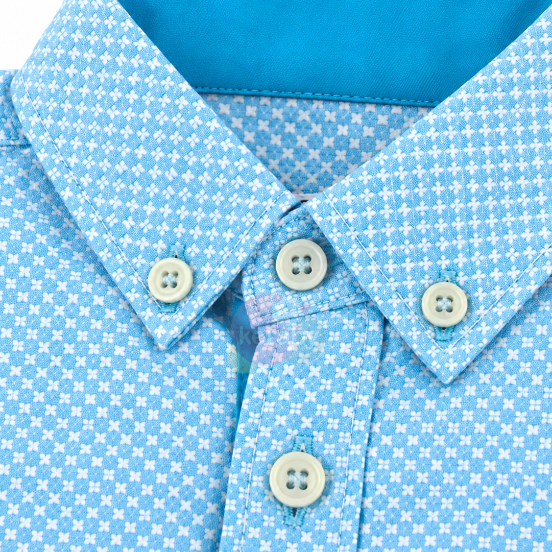 CHEMISE MC TURQUOISE — photo 2