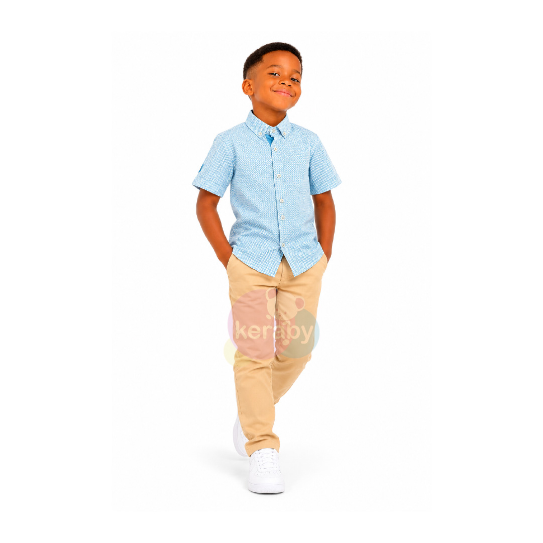 CHEMISE MC TURQUOISE — photo 3
